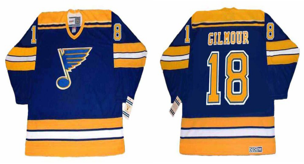 2019 Men St.Louis Blues #18 Gilmour blue CCM NHL jerseys->st.louis blues->NHL Jersey